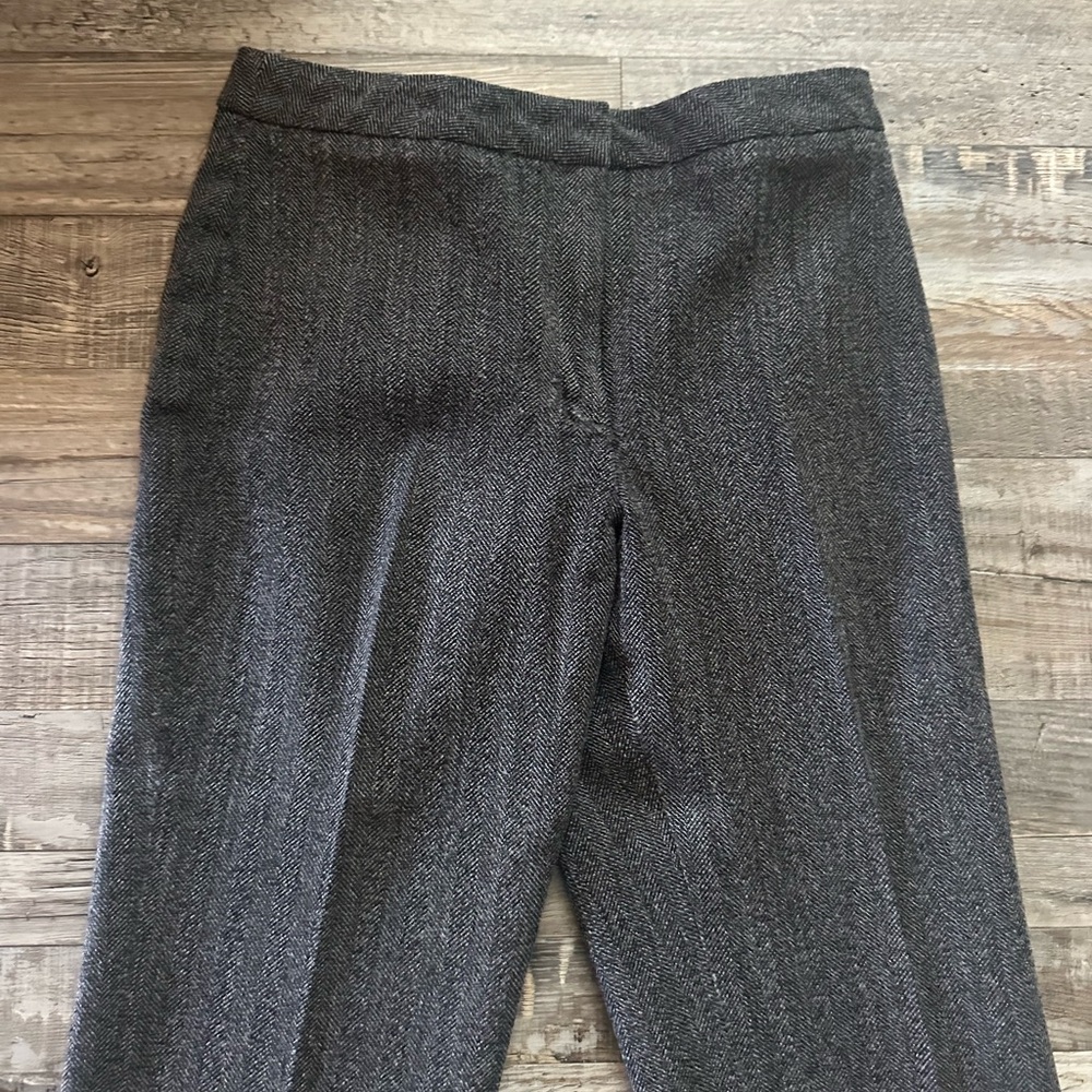 Vintage Black and Grey Ann Taylor Women’s Wool Tailored Pants/Trousers Size 4 - Picture 2 of 7